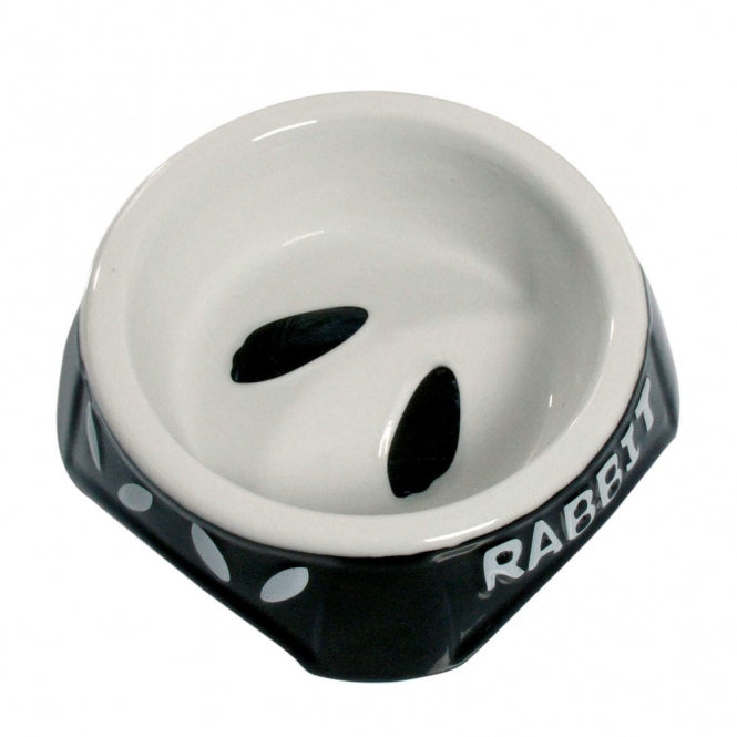 Karlie Rabbit Bowl BLACK & WHITE