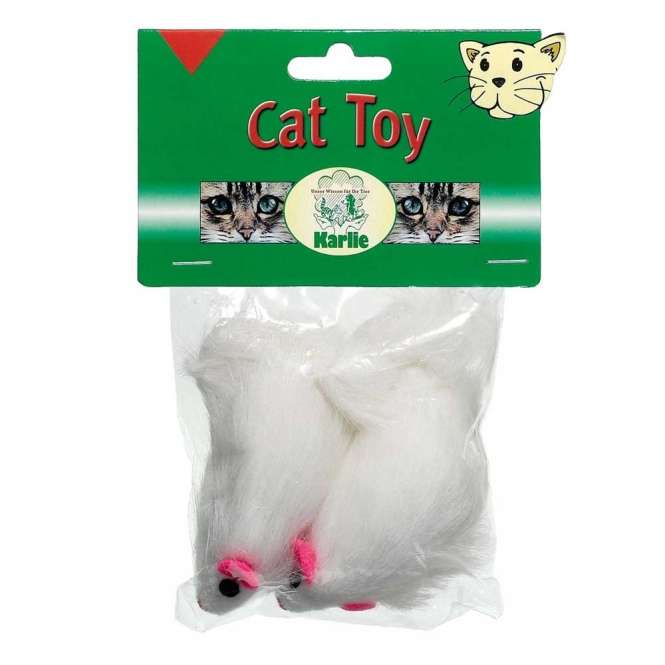Karlie Flamingo Plush Mice with Rattle - 2 Pieces