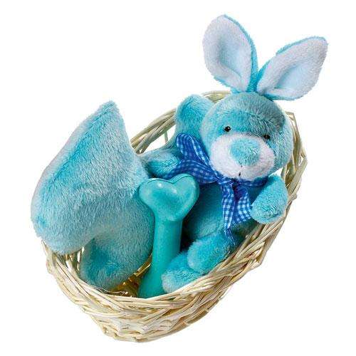 Karlie Puppy Playset in Basket - Blue