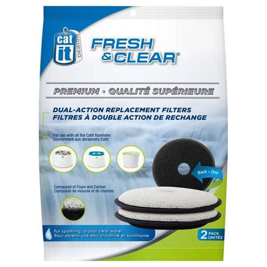 CATIT Premium Replacement Filter for Fresh&Clear Drinking Fountain, Set of 2