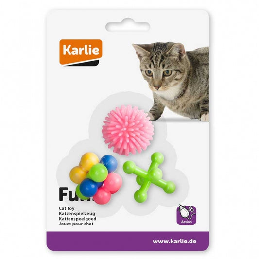 Karlie rubber cat toys 3 pieces