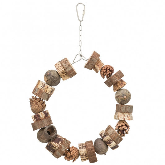 Trixie ring swing made of wood and pine cones - 18 cm