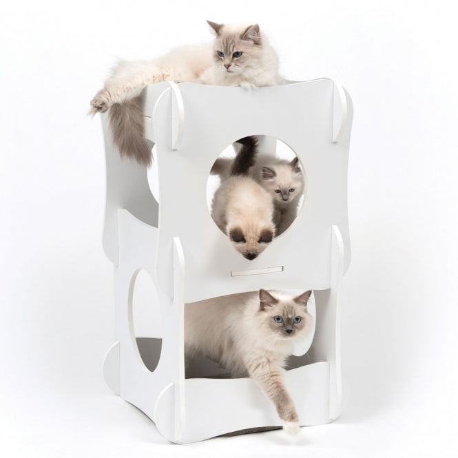 Vesper Cat House Condo - White