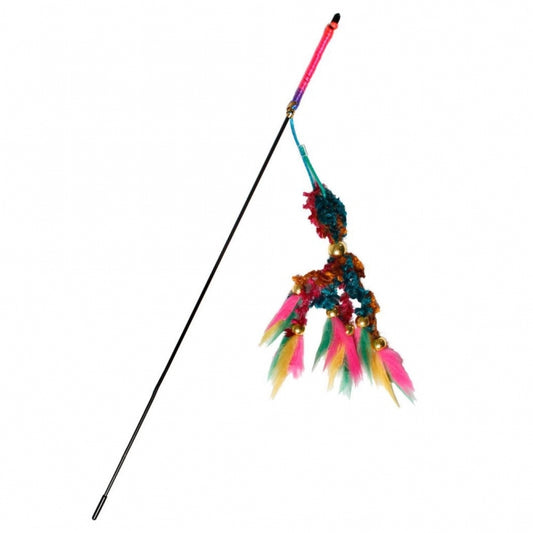 Karlie Flamingo cat fishing rod with velvet rod