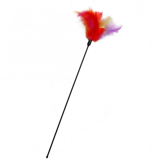Karlie Flamingo cat brush with feathers - multicolor