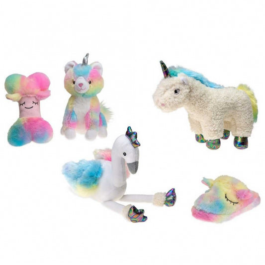 Karlie plush bone in rainbow colors