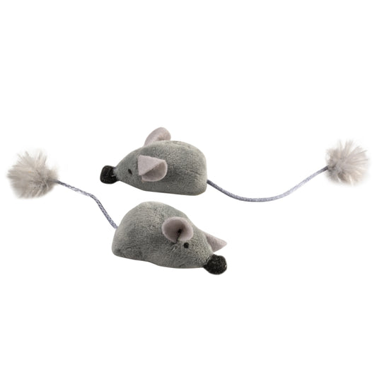 Duvoplus Cat Toy Cushy Mice grey - 2 pieces