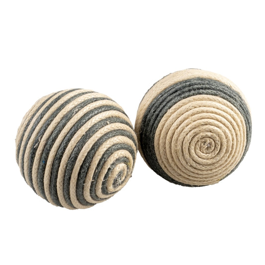 Duvoplus Cat Toy Rope Balls grey - 2 pieces