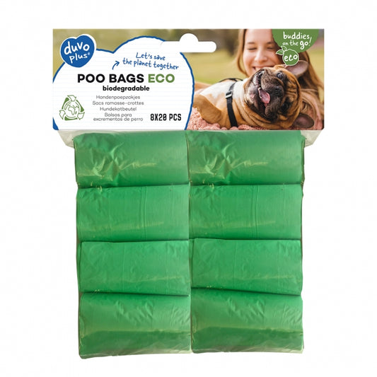 Duvoplus dog poop bags eco - green