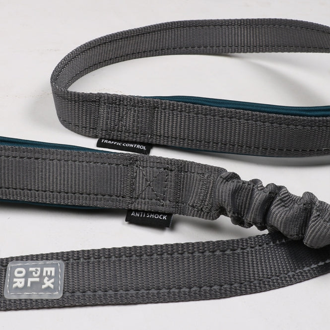 Duvoplus EXPLOR Ultimate Fit 2in1 leash Classic - petrol blue - 180cm - 16mm