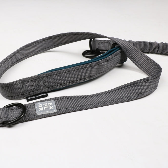 Duvoplus EXPLOR Ultimate Fit 2in1 leash Classic - petrol blue - 180cm - 16mm