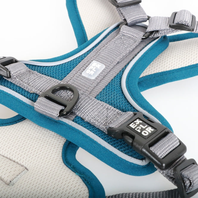 Duvoplus EXPLOR Ultimate Fit no-pull harness - petrol blue - XS - 28-37cm - 32-43cm