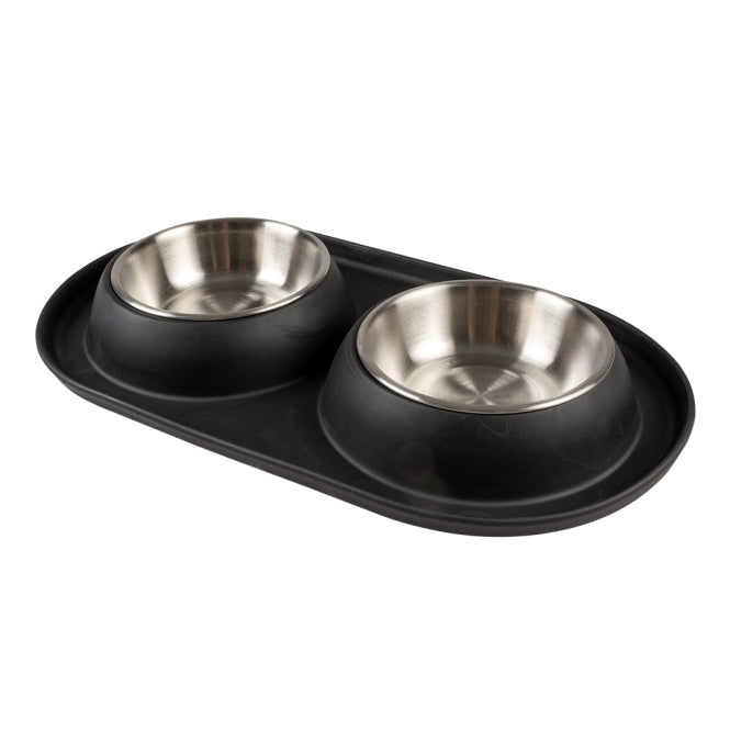 Duvoplus Dinner Set Rubber - black - 2 x 220ml