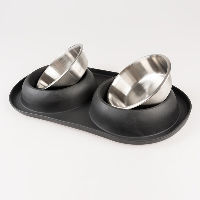 Duvoplus Dinner Set Rubber - black - 2 x 220ml
