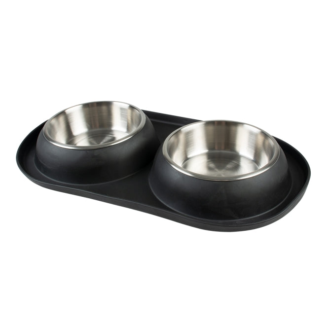Duvoplus Dinner Set Rubber - black - 2 x 220ml