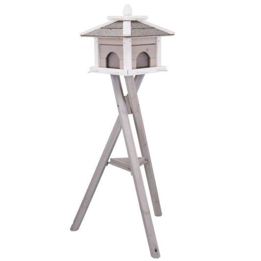 Trixie Bird Feeder with Stand - grey/white