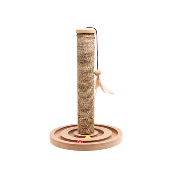 Karlie Flamingo Seagrass Scratching Post Brigitte with Toys