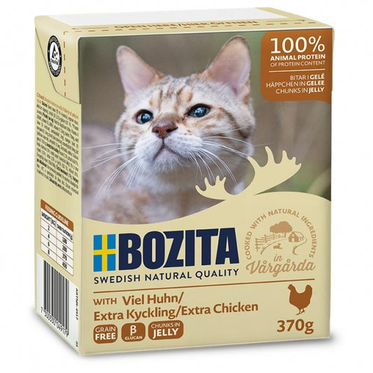 Bozita Cat Tetra Recard Chunks in Jelly with lots of Chicken 370g
