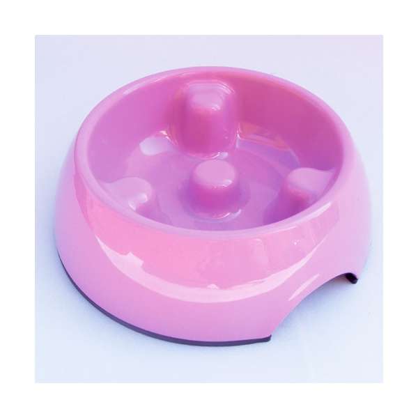 DOGIT Go-Slow Anti-Gulping Bowl Pink 140 ml