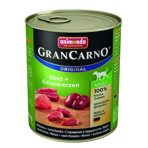 Animonda GranCarno Adult Beef & Duck Hearts 800g