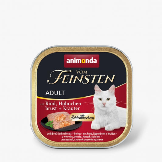 Animonda Vom Feinsten with Schlemmerkern with beef, chicken breast & herbs 100g