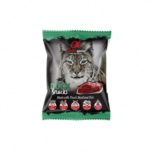 alpha spirit Cat Snacks Bag Duck - 50g