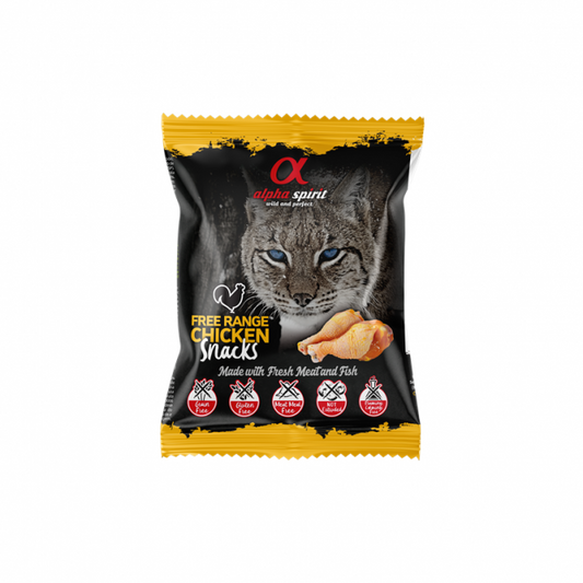 alpha spirit Cat Snacks Bag Free-Range Chicken - 50g