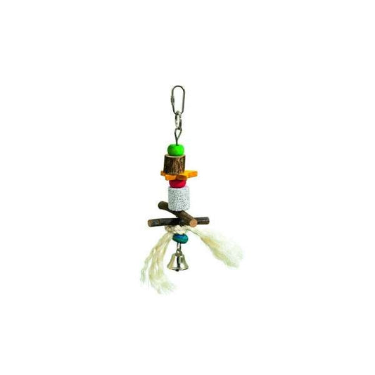 Karlie bird toy lava wood bell