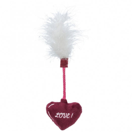 Trixie Cat Toy Valentines Heart with Feathers