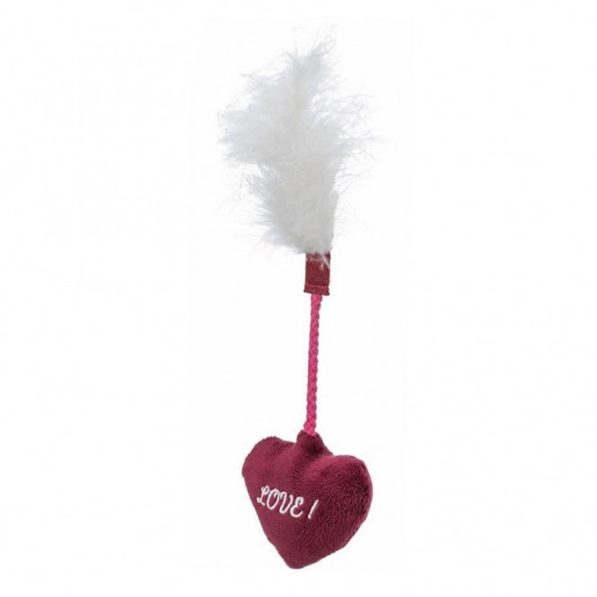 Trixie Cat Toy Valentines Heart with Feathers