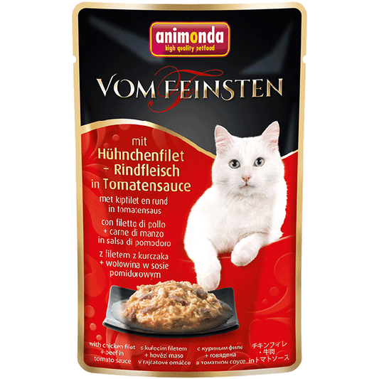Animonda vom Feinsten with chicken fillet & beef in tomato sauce 50g