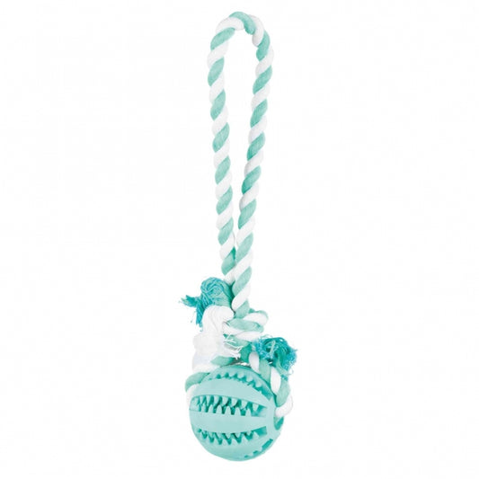 Trixie DENTAfun natural rubber ball on rope - 7 cm