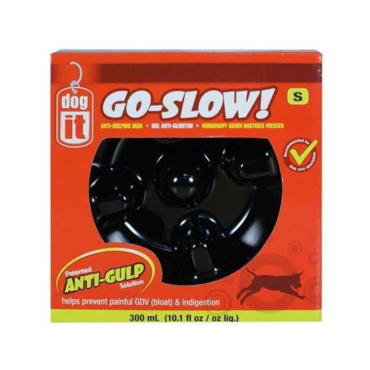 DOGIT Go-Slow Anti-Gulping Bowl Black 300 ml
