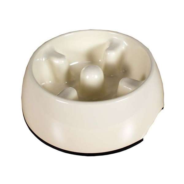 DOGIT Go-Slow Anti-Gulping Bowl White 300 ml