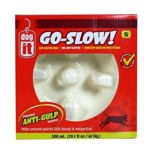 DOGIT Go-Slow Anti-Gulping Bowl White 300 ml