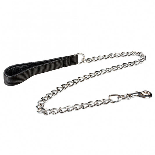 Duvoplus chain leash with padded handle - black