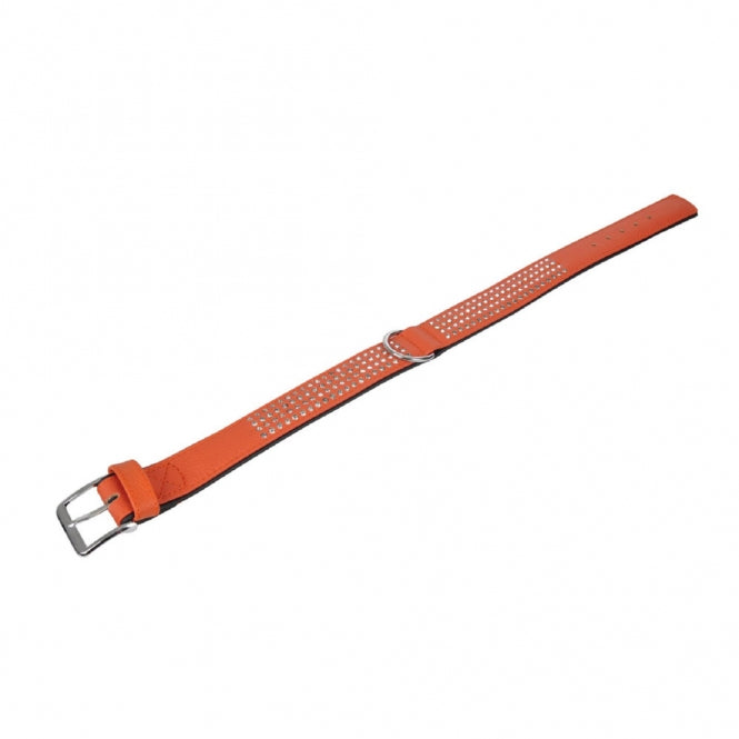 Karlie Vintage Rhinestone Collar - Tangerine