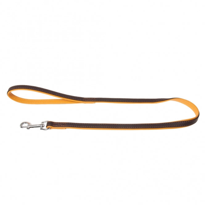 Karlie Vintage Trend Leash - Dark Brown/Yellow