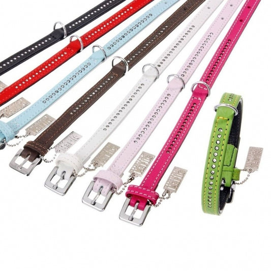 Karlie Vintage Rhinestone Collar 1-row - Brown, 24 cm