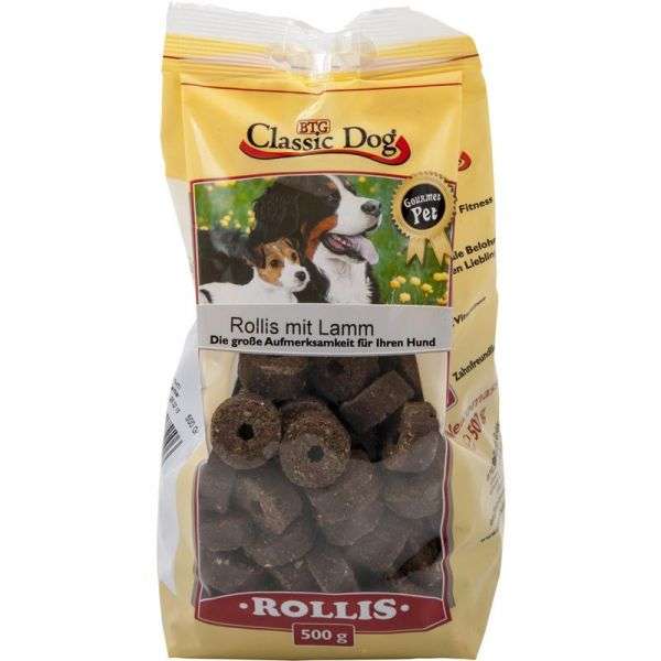 Classic Dog Snack Rollis with Lamb 500g