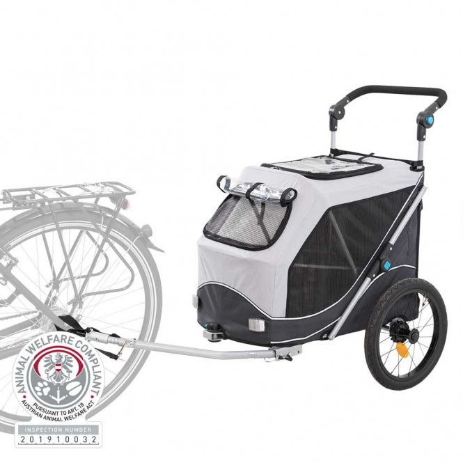Trixie Bicycle Trailer for Dogs - grey/black