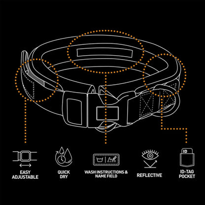 Duvoplus EXPLOR Ultimate Fit Comfy Collar Safety - Silver Reflective