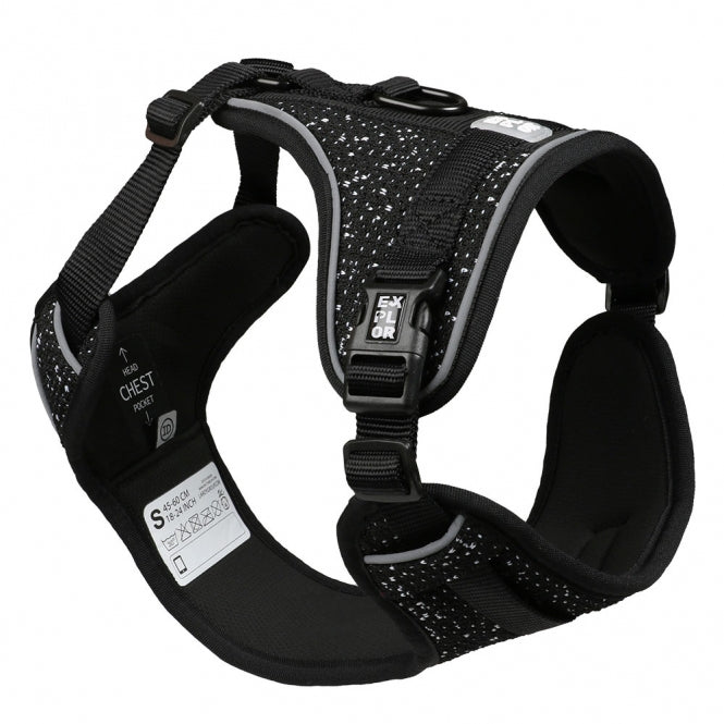 Duvoplus EXPLOR Ultimate Fit no-pull harness - granite black