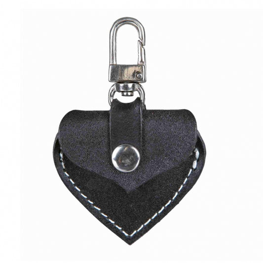 Trixie leather address heart - black