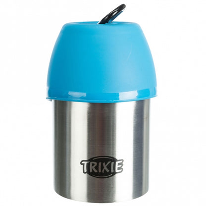 Trixie stainless steel bottle with drinking bowl