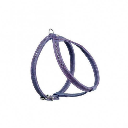 Karlie Buffalo Denim Rhinestone Harness - Lavender