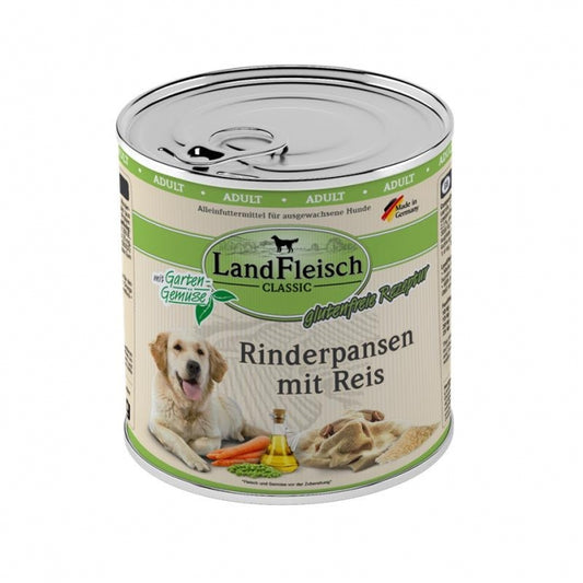 Landfleisch Dog Classic Rinderpansen mit Reis & Gartengemüse