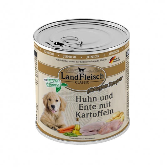 Landfleisch Dog Classic Junior Huhn, Ente & Kartoffeln mit Gartengemüse