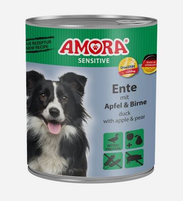 AMORA Dog Sensitive Ente, Apfel & Birne
