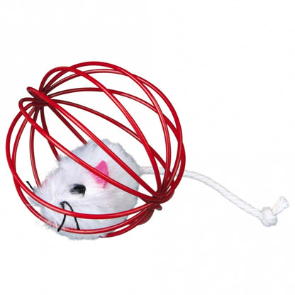 Trixie toy mouse in a wire ball